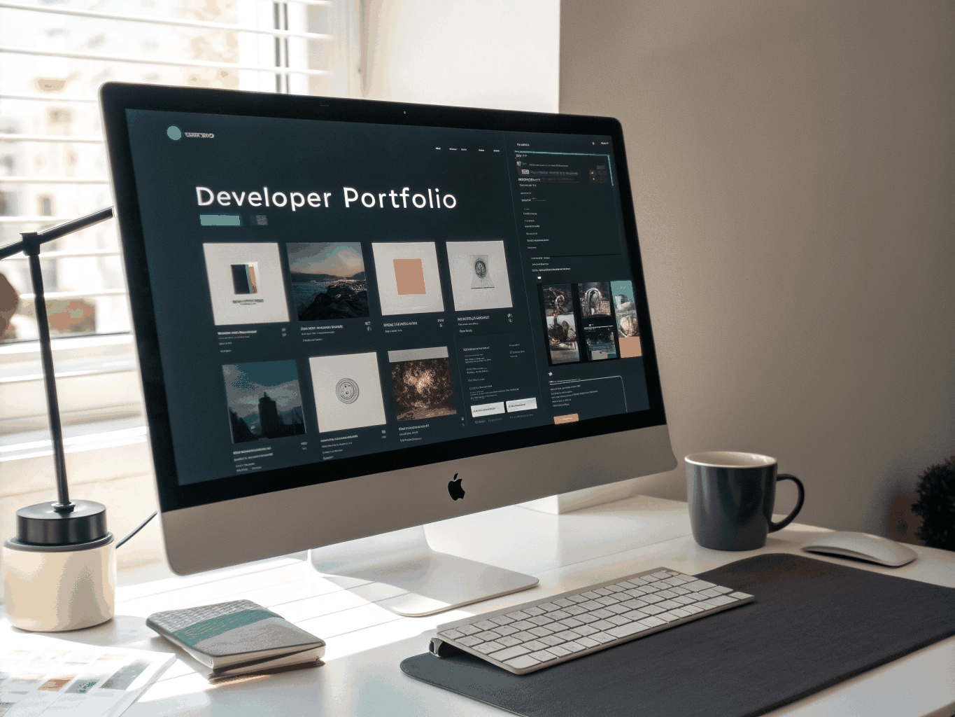 WEBIX digital portfolio showcase build interface preview